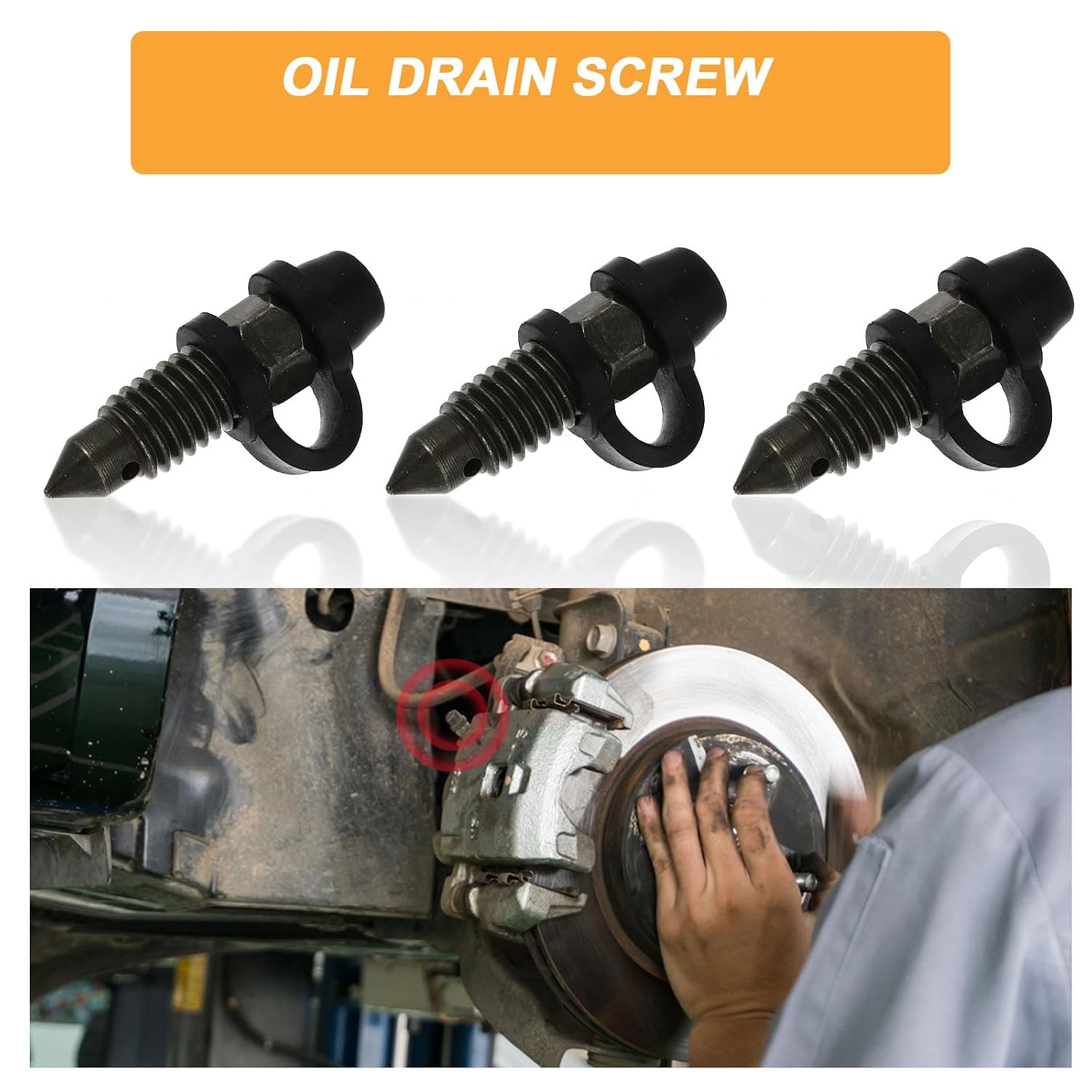 TIDTALEO Motorcycle Brake Bleeder Screw and Dust Cap Set 4 Sets Exhaust Bolts with Caps for Brake Pump Caliper Replacement Parts