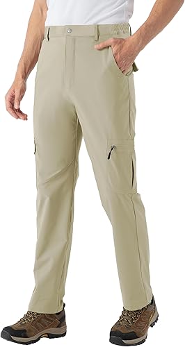 Miniatura 3 de BASUDAM Pantalones cargo de senderismo para hombre, de secado rápido, ligeros, elásticos, resistentes al agua con bolsillos