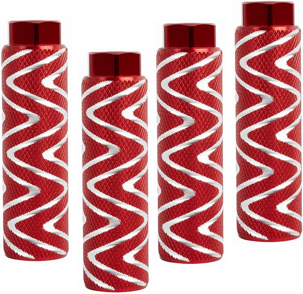 KINSPORY Bike Pegs for 3/8 inch Axles, Aluminum Alloy Anti-Skid BMX Bicycle Pegs for Mountain Bike Backseats Stands Cycling Rear Stunt Pegs