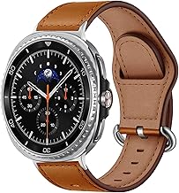 SeGinnn Leather Band, Compatible with Galaxy Watch 8, 1.6 inches (40 mm), 1.7 inches (44 mm), Watch 8, Classic 1.8 inches (46 mm), 2025, Replacement Band, High Quality, Easy to Install, Business