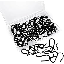 Small S Hooks 50 Pack 1 Inch Black Metal Heavy Duty Rustproof Mini S Hooks