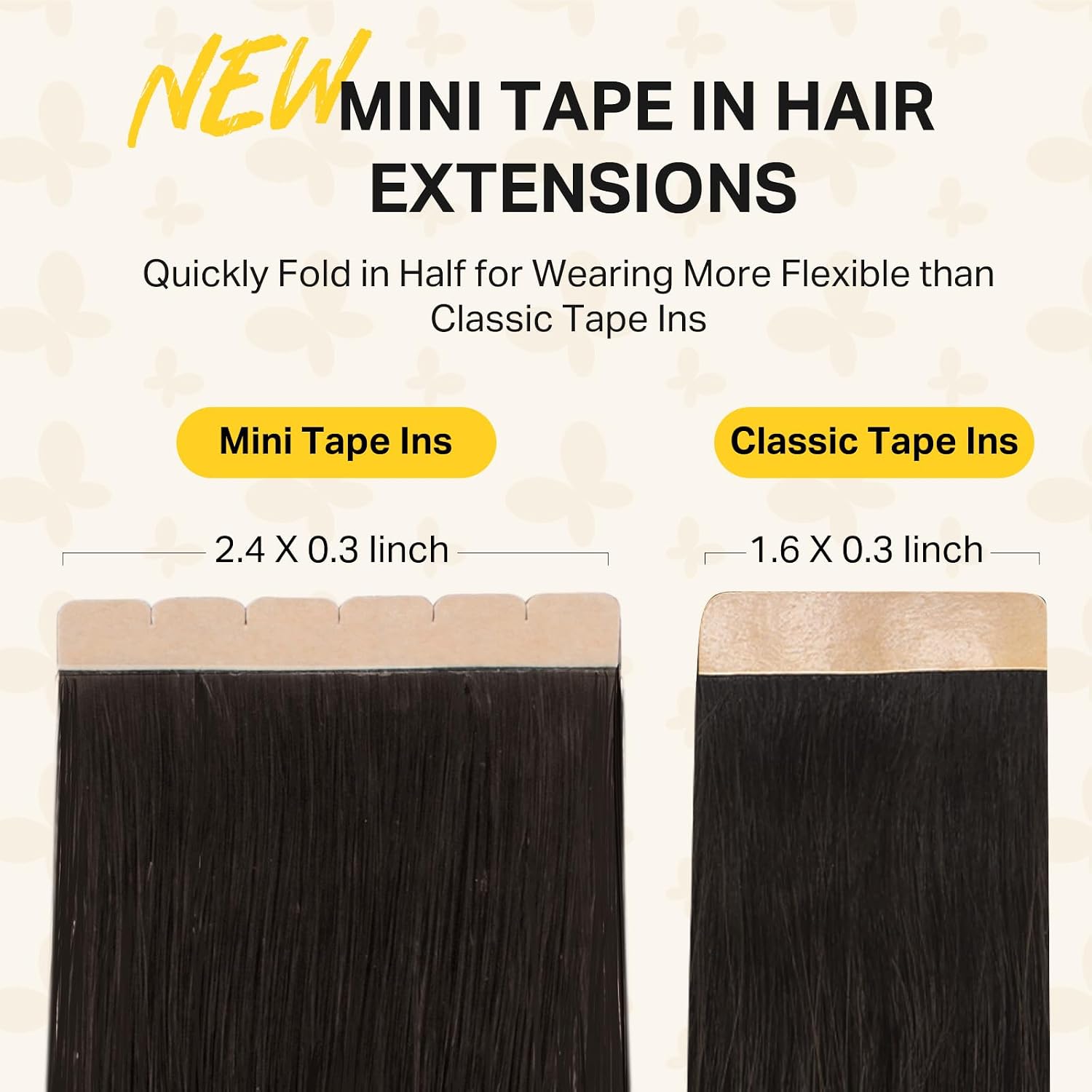 DOORES Tape in Hair Extensions, 18 Inch 10pcs 35g Dark Brown Mini Tape Weft Extensions Invisible Remy Real Human Hair Silky Straight DIY Seamless PU Weft Flexible Wear