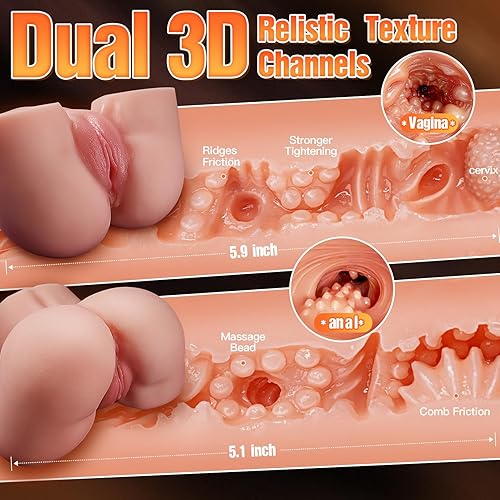 Miniatura 26 de Coño de bolsillo para hombres, juguetes sexuales para hombres, masturbadores masculinos, muñeca sexual realista para adultos, manos libres, trazo 3D