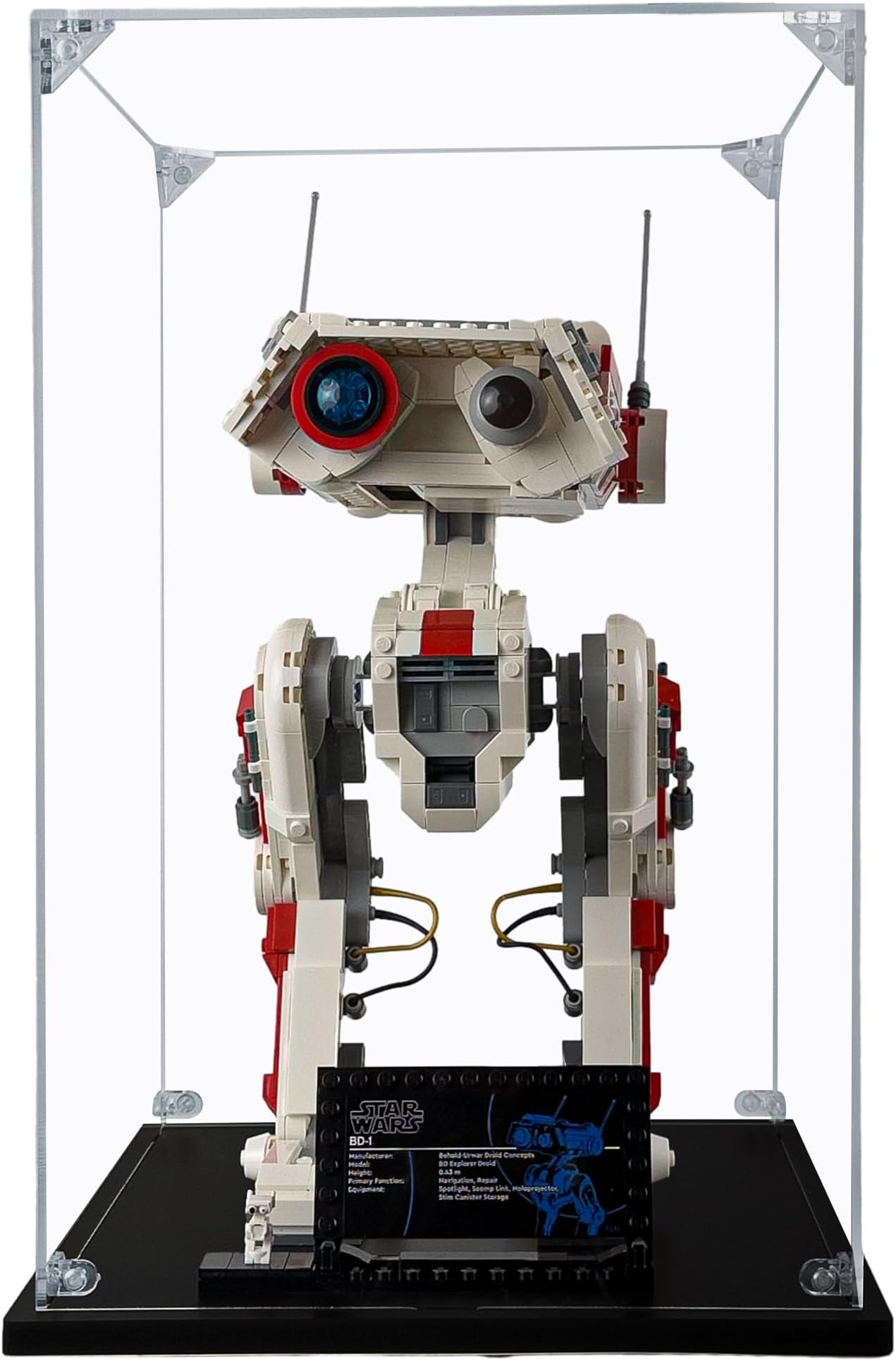 Acrylic Display Case Compatible for Lego BD-1 #75335, Dustproof Display Case (Case Only) (Lego Sets are NOT Included)