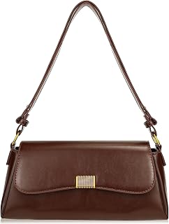 Farcauo Small Handbags for Women Vintage Shoulder Bags Trendy Crossbody Bag with Adjustable Strap #M Dark Brown Purses
