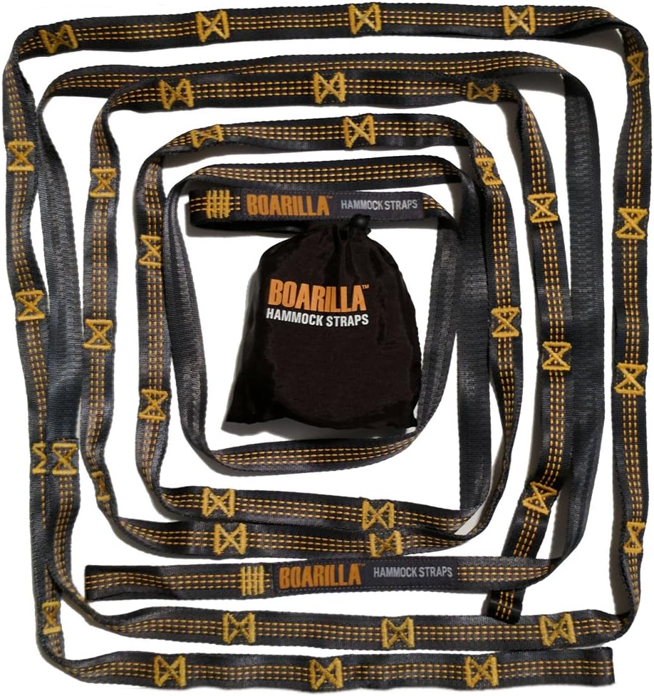 XL Hammock Straps, 13 Feet long, 40 Loops, Heavy Duty Hammock Suspension System, Reinforced Stitching No Stretch Polyester Webbing Flat Camping Ropes, Adjustable Design For Precision, Tree Friendly