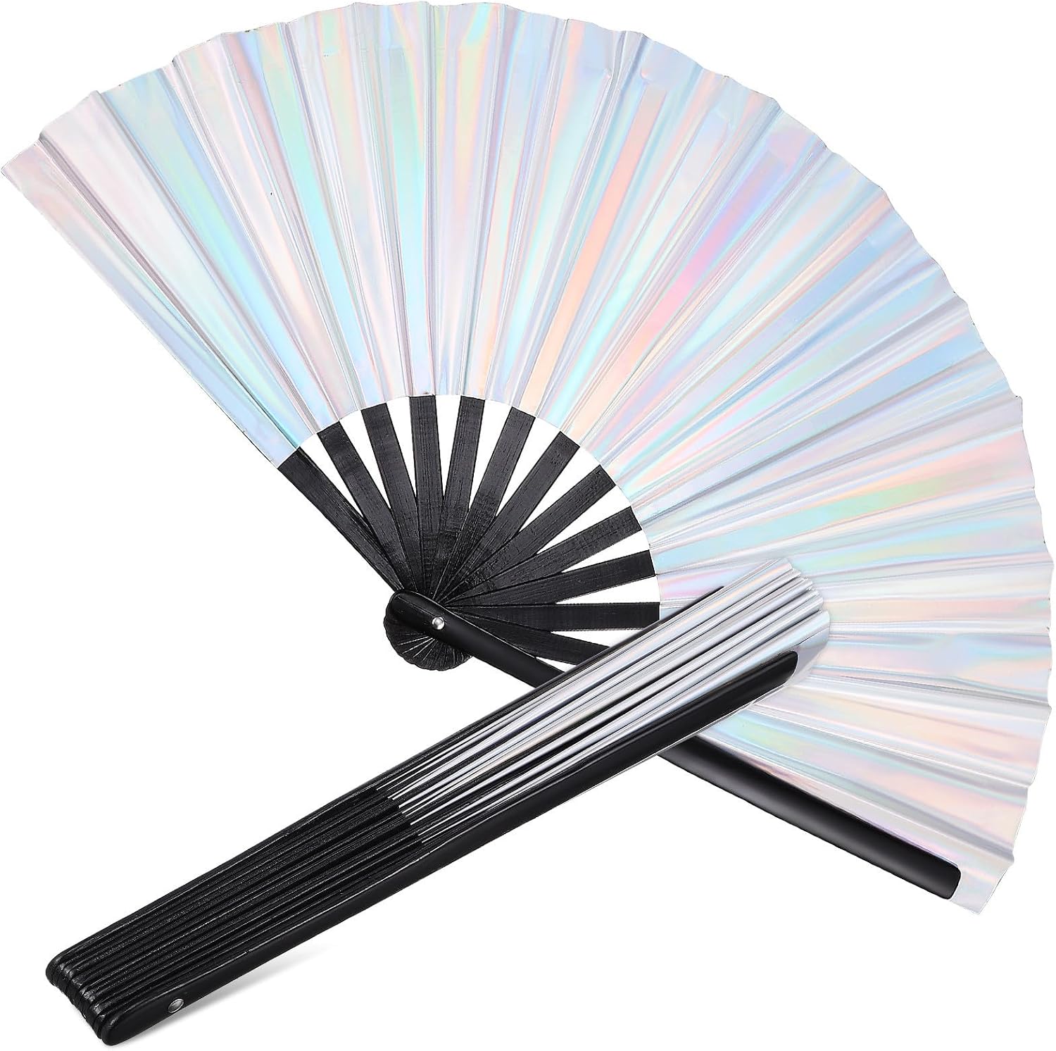 ARTIBETTER Folding Hand Fans with Eye-catching Design 2pcs Lightweight Portable Handheld Fans for Outdoor Events and Carnivals Festival Use