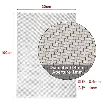 Amazon | Mollytek ステンレス平織金網 産業用金網 20メッシュ