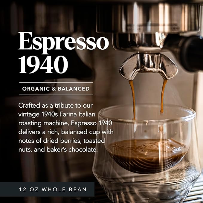Carmel Valley Coffee Roasting Espresso 1940 Orgánico Tueste Medio Café en Grano 340g miniatura 2