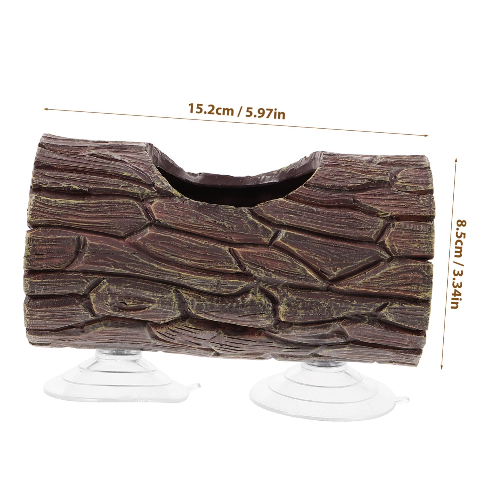 SEWOART Reptile Hideout Trunk Resin Decorative Cave for Turtles Frogs Lizards Spiders Lightweight DIY Terrarium Decor Natural Looking Habitat for Climbing Hiding