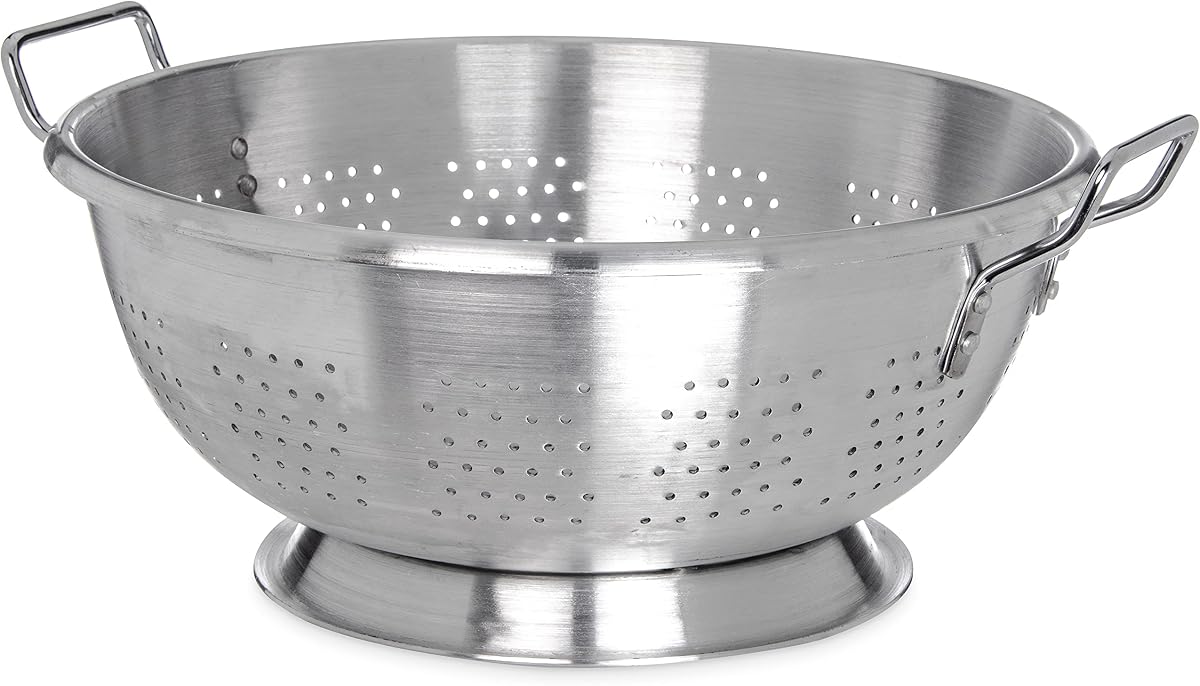 Carlisle FoodService 60277 16 Qt Aluminum Colander with Handles