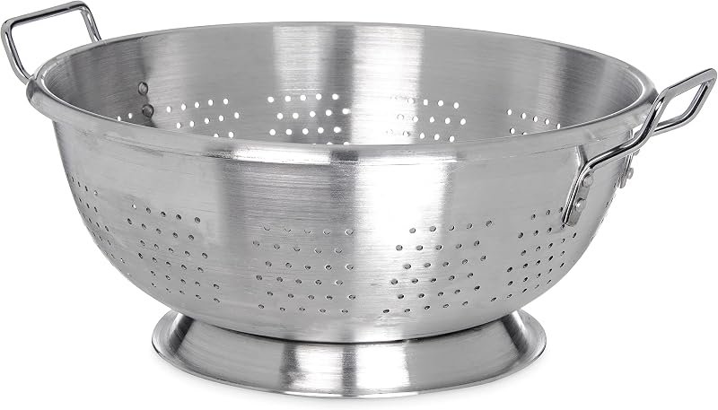 Carlisle FoodService 60277 16 Qt Aluminum Colander with Handles