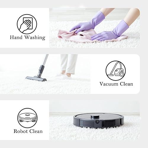 Miniatura 4 de Tapetes para sala de 5 x 8, tapetes de pelo largo grandes y mullidos, tapete de área afelpado para dormitorio, decoración estética del hogar para