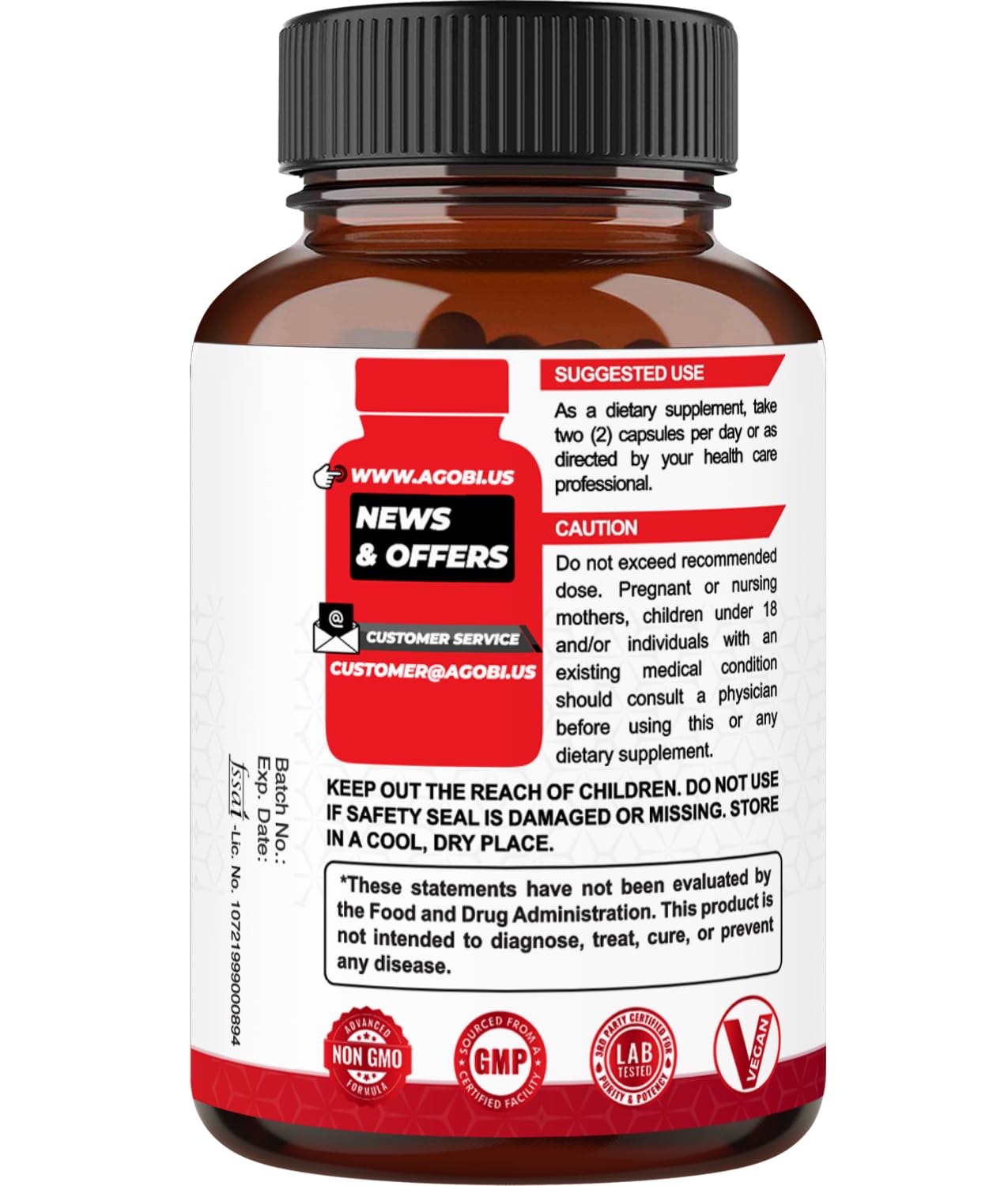 agobi 5in1 Beet Root Capsules - Added with Red Spinach, Organic Garlic Bulb, Hibiscus & Black Pepper - Support for Energy Production, Immune System & Digestive Health - 90 Vegan Capsules — Amazon image 7