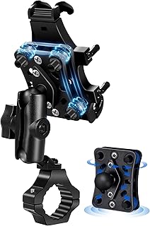 Anti-Vibration Phone Holder for UTV/SXS Off-Road Riding, One Hand Operation Aluminum Heavy Duty Cell Phone Mount, Easy Install iPhones or 4.7"-7.1" Cell Phones on 1.75"-2" Roll Cage