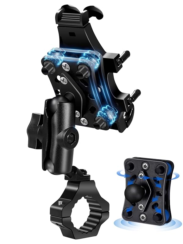 ZIDIYORUO Anti-Vibration UTV Phone Mount Holder Fit for 1.75-2" Roll Cage by ZIDIYORUO - Used condition - US$19.34