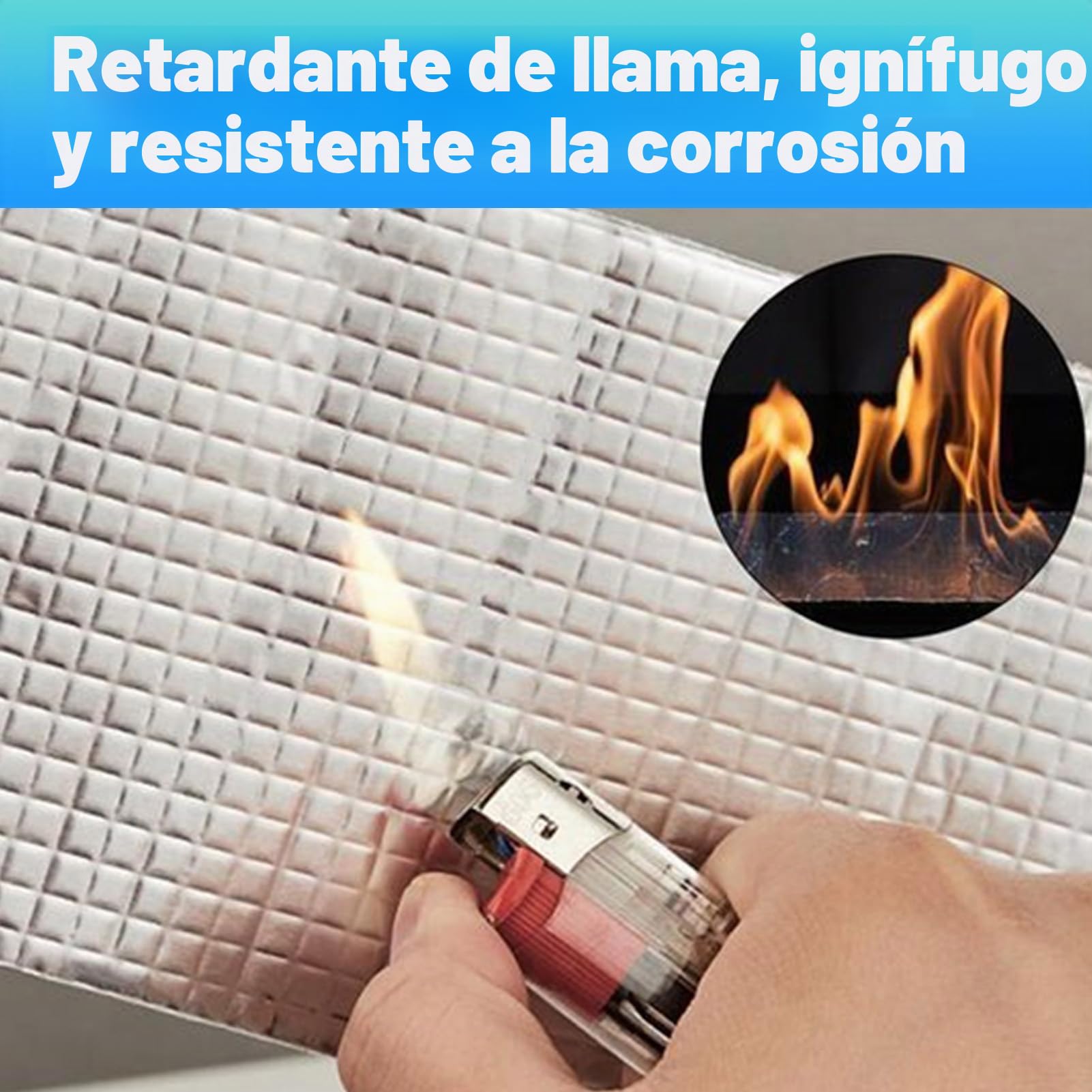 ADHES Cinta de Butilo Impermeable autoadhesiva, 20CM x 5M x 9Rollos, 47 mil de Espesor cinta aluminio adhesiva para fugas de techo, reparación de grietas, ruptura de tuberías