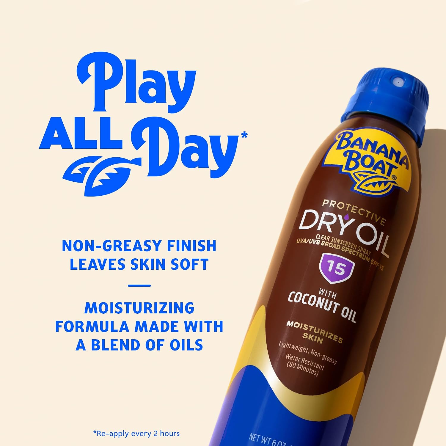 Banana Boat Dry Tanning Oil Spray SPF 15, 6 oz (Pack of 3) image 4