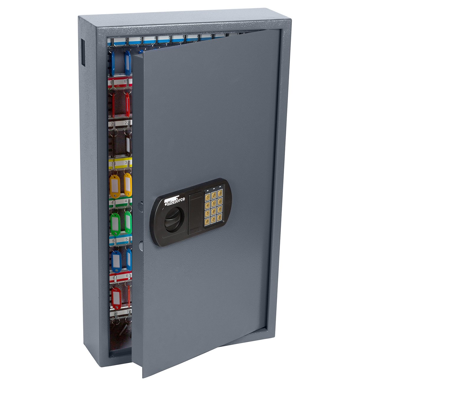 Schlüsseltresor mit Zahlenschloss für 150 Schlüssel & Notkey | Code und Notschlüssel, Stabiler Schlüsselschrank, 4 mm Stahl, Mit Einwurf Öffnung, Höhenverstellbare Hakenleiste, Wandmontage