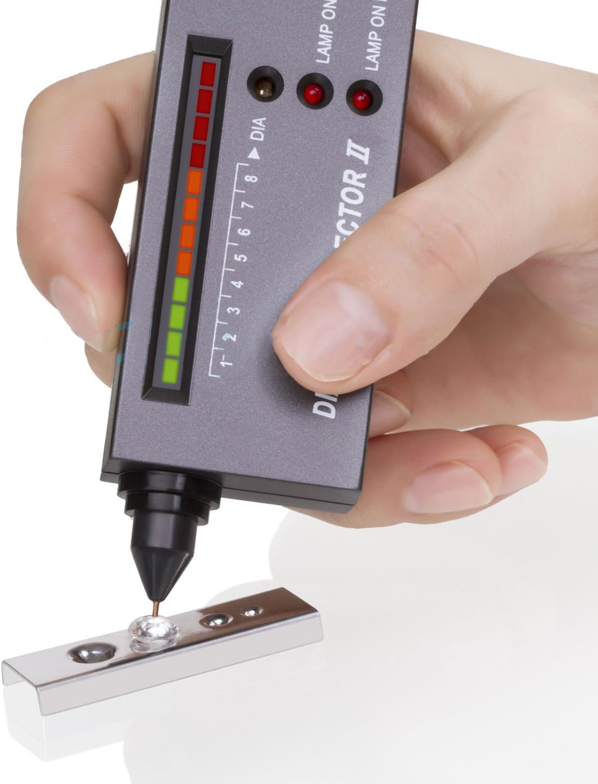 zhart Battery Operated Portable Diamond Tester/Selector with LED Light Indicator and Carrying Case for Novice and Expert (#Without Battery)