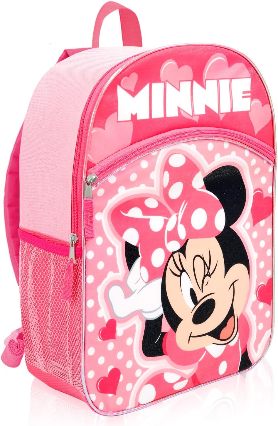 Disney Minnie Mouse Backpack for Kids - Bundle with 16 School Bag Plus Water Bottle, Stickers, More | Minnie Mouse School Backpack for Girls Set