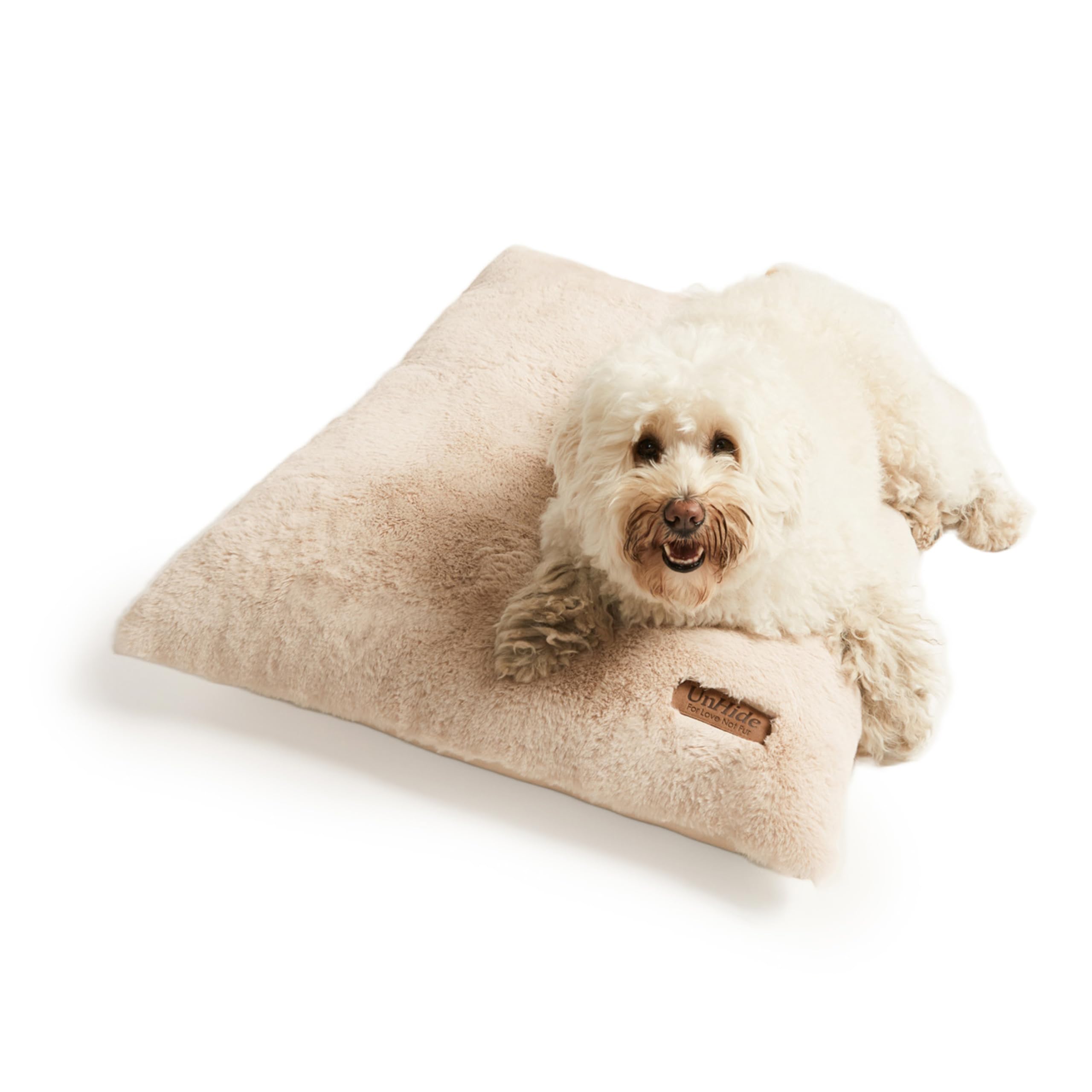 UnHide Floof Pet Pillow - Extra Soft Dog Bed Pillow- Removable Faux Fur Cover - Machine Washable - Helps Ease Pet Anxiety & Provides The Perfect Sleep
