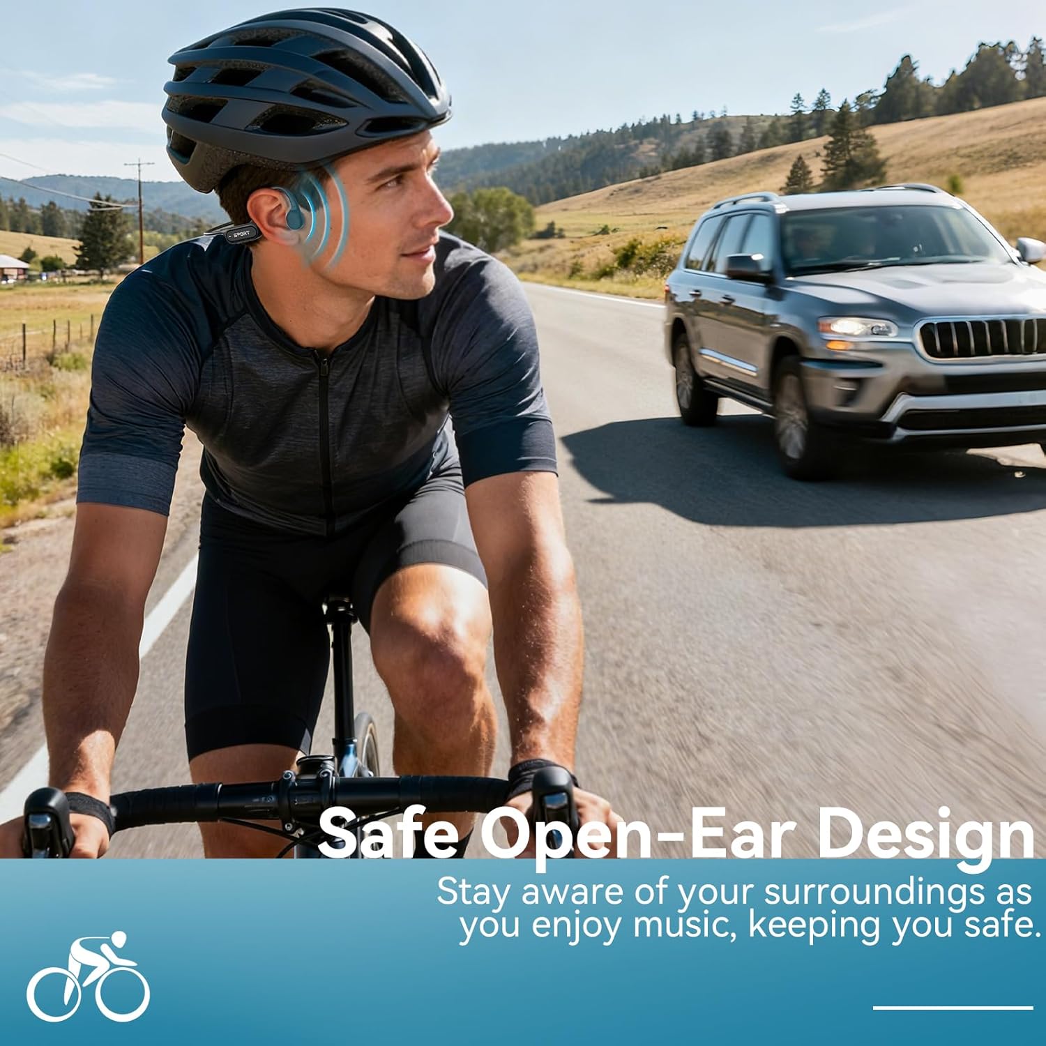 B11 Bone Conduction Headphones, IP68 Waterproof Earbuds for Swimming, 32GB & Bluetooth 6.0 Wireless Underwater Open Ear Headphones with Mic for Sport - Image 3