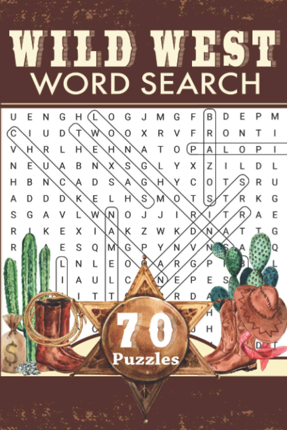 Wild West Word Search: Travel Size Western Word Find Puzzle Book for Adults and Everyone
