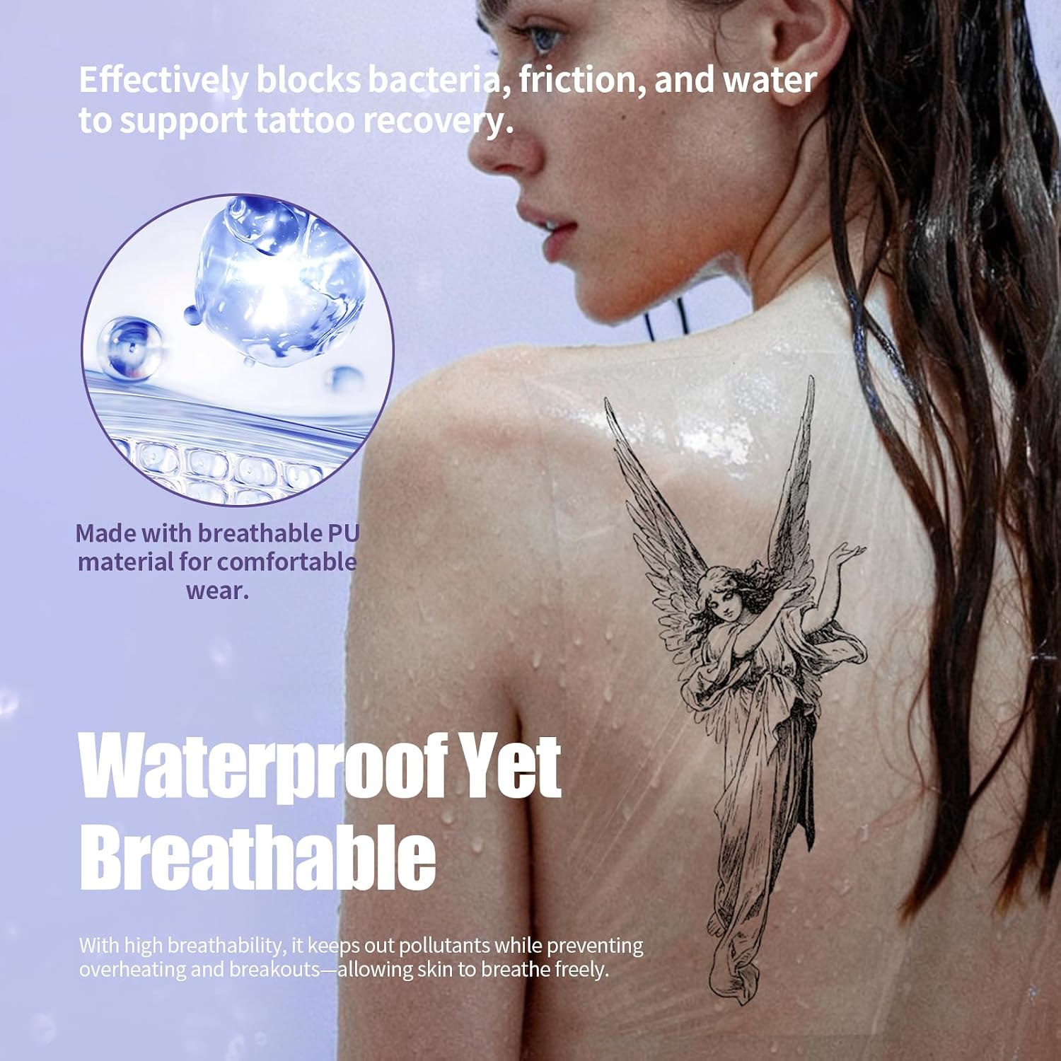 Mast Tattoo Second Skin Roll, 6" x 11 Yard Waterproof Tattoo Aftercare Film | Ultra Large Roll Tattoo Cover - Waterproof, breathable polyurethane film, Custom-cut for small to medium tattoos