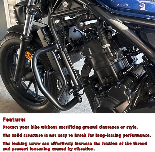 Miniatura 2 de Worldmotop Highway Crash Bar - Protector de motor compatible con Honda CMX500 Rebel 500 CMX 500 2022 2021 2017-2023 CL500 2023 2024 (para barra de