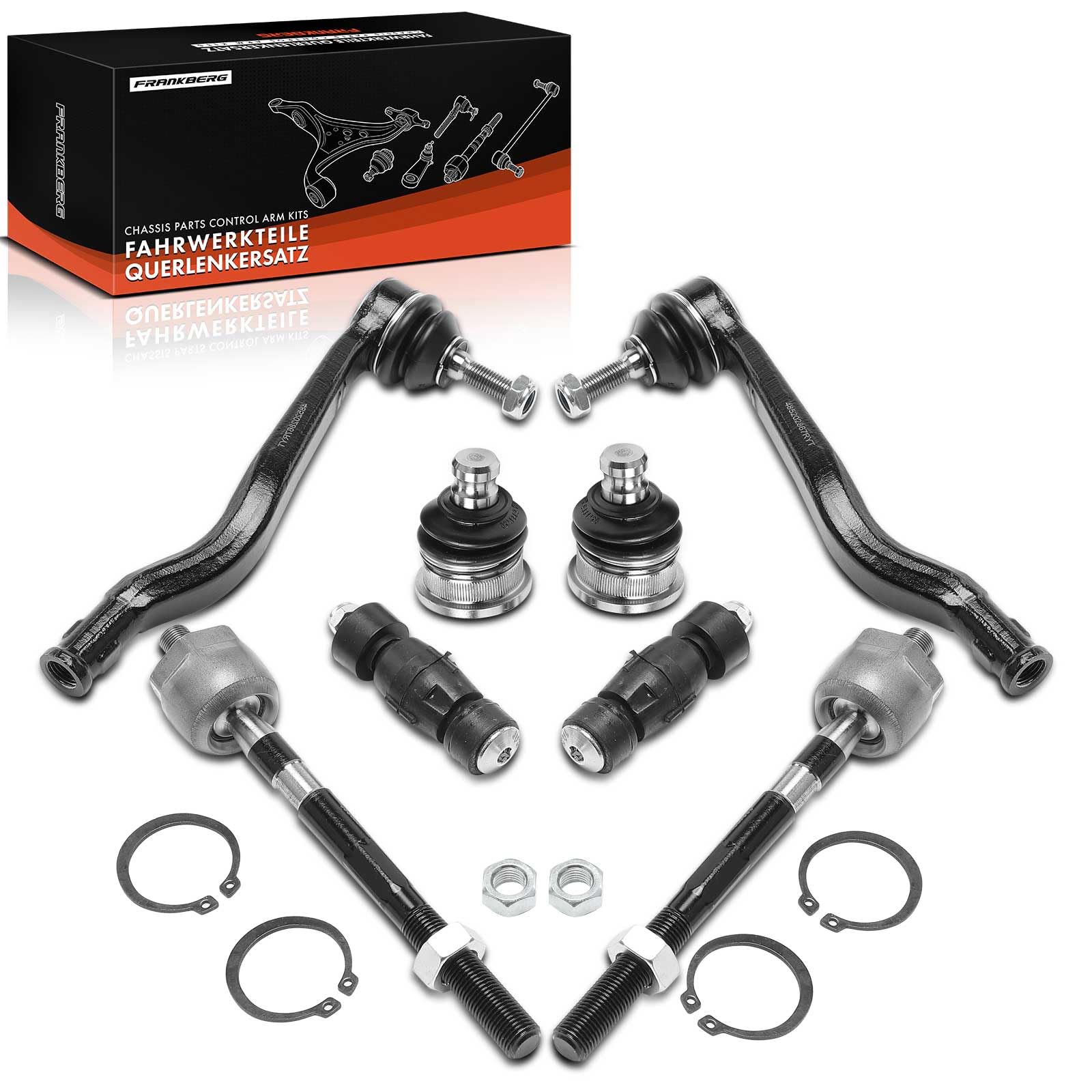 Frankberg 8x joint axial + 1x biellette de barre stabilisatrice + 1x