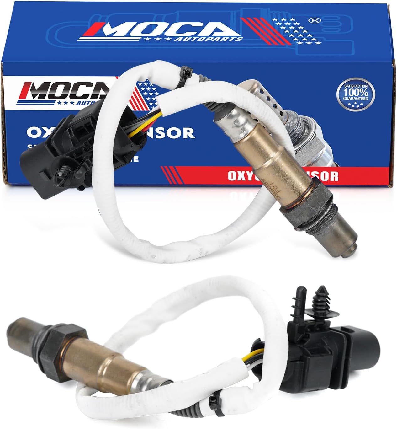 MOCA 234-5113 2*Upstream Oxygen Sensor Fit for Ford 2010-2019 Flex Taurus 3.5L, for Lincoln 2016-2020 Navigator 3.5L Right, for Mazda 2009-2010 Tribute 2.5L, for Mercury 2009-2011 Mariner 2.5L
