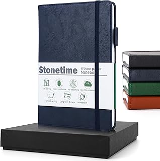 Stone Paper Notebook for Women Men, A5 Waterproof Notebook Hardcover Exe...