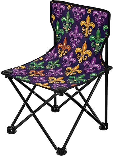 Outdoor Folding Mardi Gras Carnival Gold Flower Camping Chairs for Adults Portable Camping Chair Lightweight Lawn Chair 202a6665