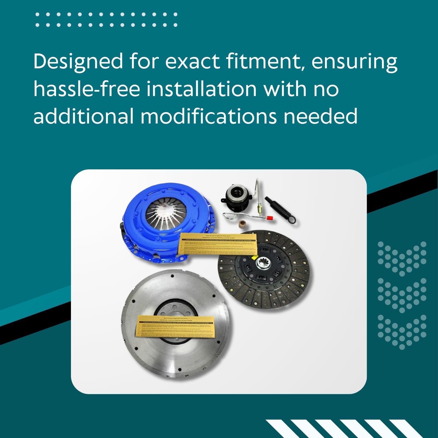 EFT Stage 2 Clutch Kit & HD Flywheel For 1991-1992 Jeep Cherokee, Comanche and Wrangler 4.0L - Carbonized Friction Material For Enhanced Performance and Durability - With 12 Month Brand Warranty