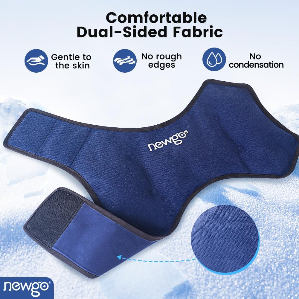 NEWGO Knöchel-Kühlbandage Knöchelgelenkbandage mit Kühlgel Wärme-Kälte-Therapie bei Knöchelrheuma Chemotherapie, Knöchelschmerzen, Einheitsgröße