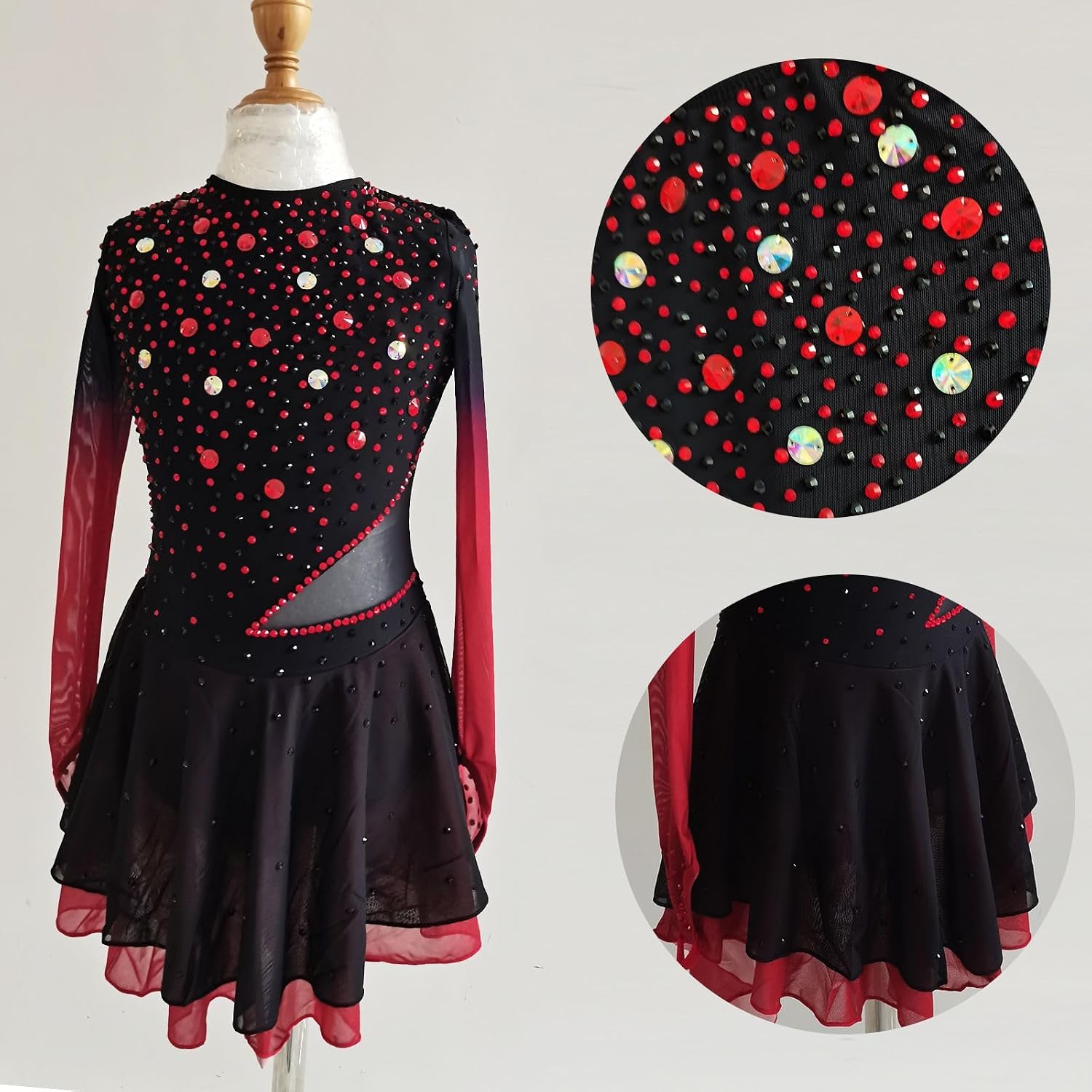 LIUHUO Girls Women Ice Figure Skating Competition Dress