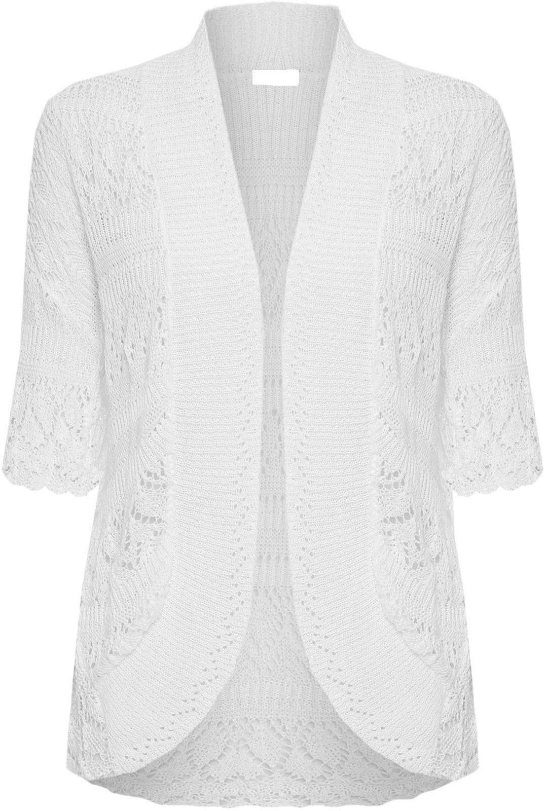 Zee Fashionwomen Ladies Knitted Bolero Crochet Shrug Open Cardigan
