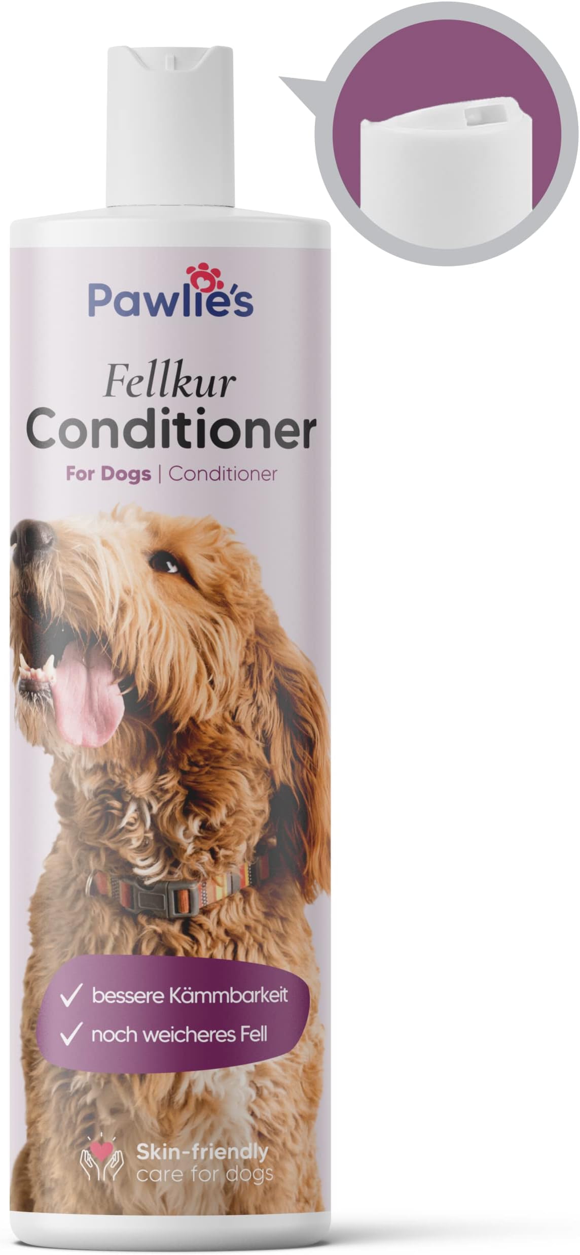 Pawlie's Conditioner für Hunde Weiches Fell & bessere Kämmbarkeit