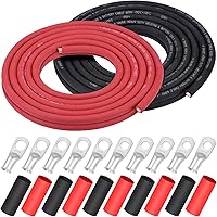 Vista 16 de iGreely Alambre Calibre 6 AWG 20 Pies Negro + 20 Pies Rojo Batería de Soldadura Cable Ultra Flexible de Cobre Puro + 5 pzs de Conectores de Terminal