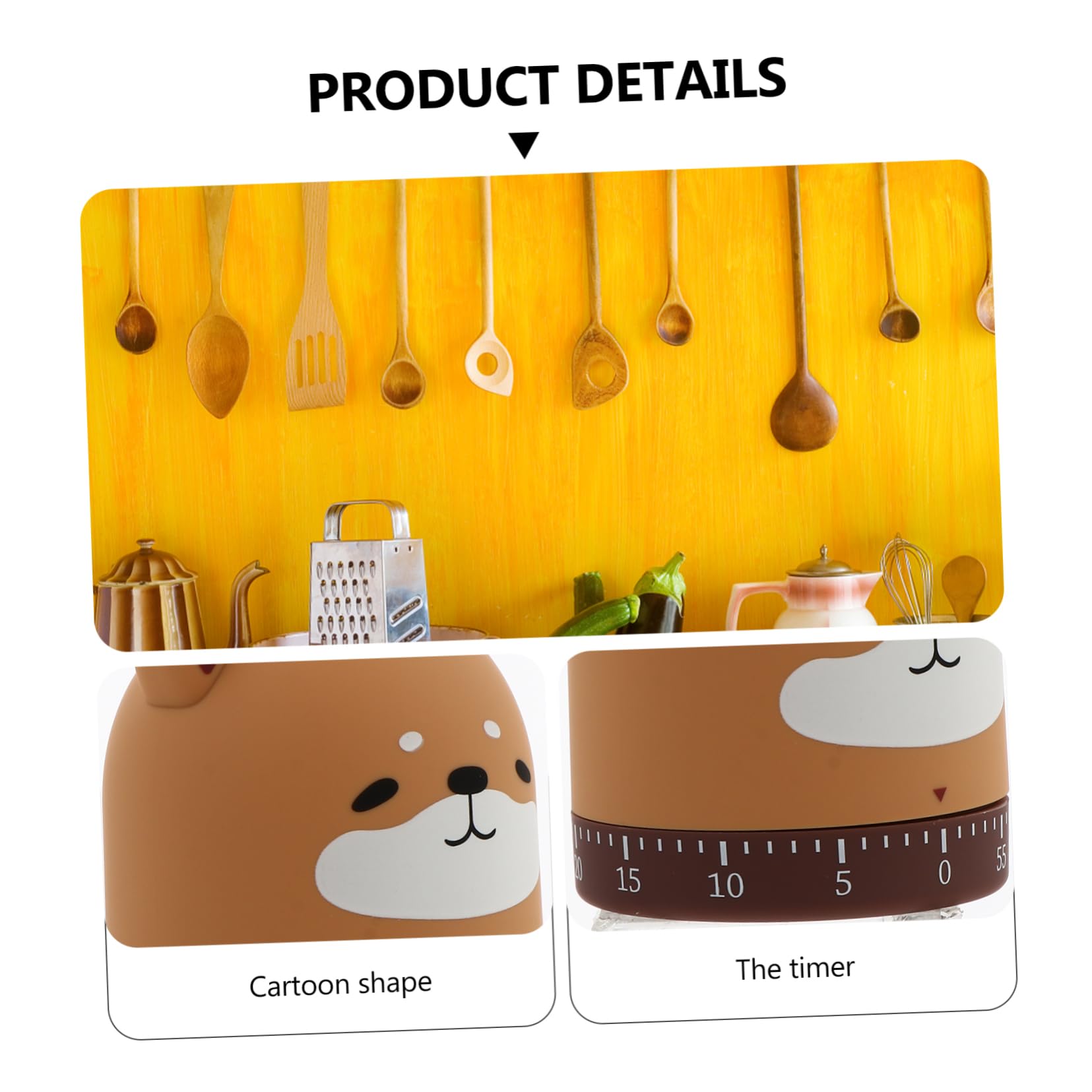 MAGICLULU 3stücke Cartoon Küchentimer Mechanisch Timer Für Küche Eieruhr Im Hunde-Design Zeitmanagement Für Backen Kochen Übungen Und Unterrichtsaktivitäten