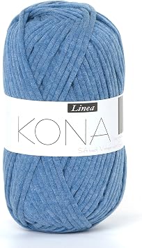 Fluffy Crochet Yarn 4mm Thickness, 65g, 74 Yards, Acrylic Cotton Nylon Blend, Melange Blue
