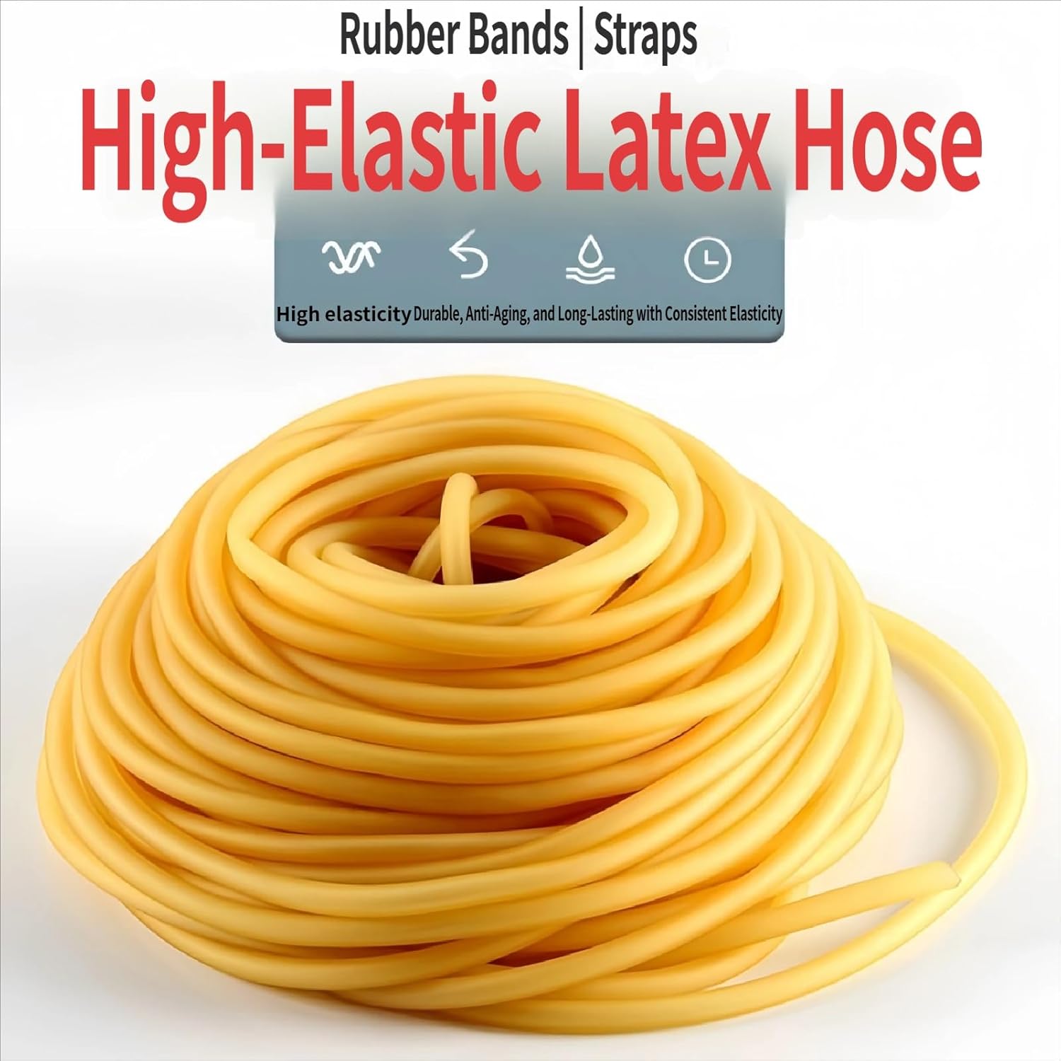 Pure Latex Amber Rubber Tubing - Highly Elastic Natural Rubber Tube (4-29MM OD, 2-25MM ID)(ID15mm*OD20mm)