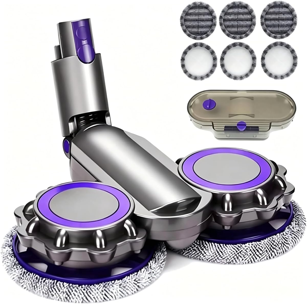 Electric Mop Head Attachment Compatible with Dyson V7 V8 V11 V10 Vacuum Cleaner Attachment with Water Tank and Mops (Color : V7V8V10V11)