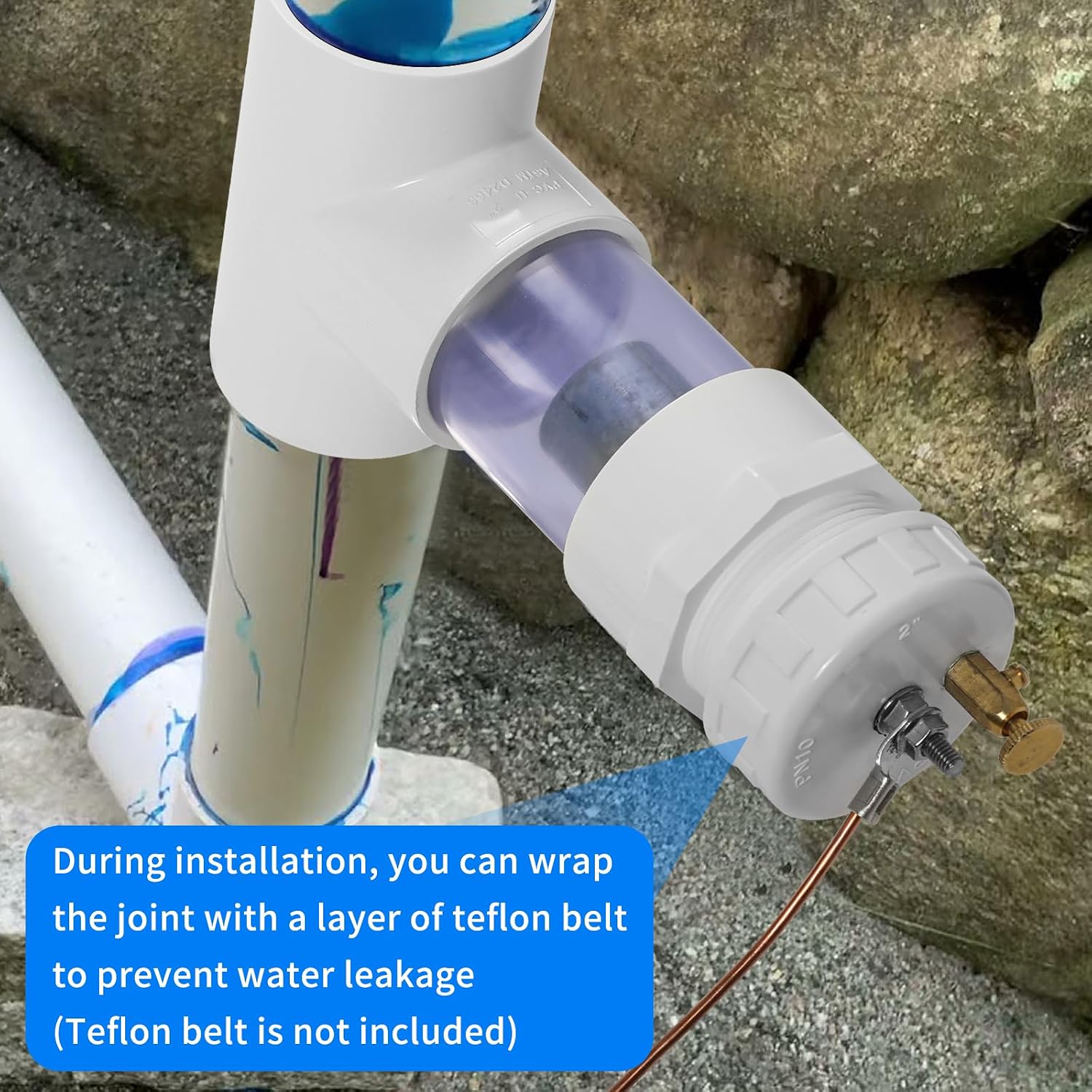 briidea New Install 2'' Inline Zinc Anodes for Saltwater Pools White