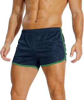 AIMPACT Heren Sport Running Shorts Sneldrogend Korte Sportbroek Side Split Trainingsshorts(Donkerblauw-L)