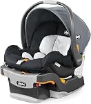 Siège d'auto pour nourrissons Chicco KeyFit 30 ClearTex et base, Siège orienté vers l'arrière pour 4-30 lb, Inclut support pour la tête et le corps, Compatible avec les poussettes Chicco, Équipement de voyage pour bébé - Pewter/Gris