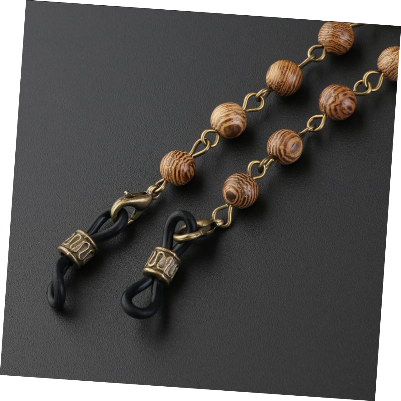 2stücke Wood Eyeglasses Kette Aus Natürlichem Hartholz Handgefertigter Brillenhalter Mit Perlen Stilvolle Brillenkette Für Damen Und Herren Für Sonnenbrillen Und Lesebrillen