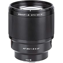 Full Frame Prime Lens VILTROX 85mm F1.8 Mark II STM Autofocus Large Aperture Portrait Lens for Fuji X-Mount Cameras X-T3 X-T2 X-T30 X-T20 X-T10 X-T100 X-PRO2 X-E3 X-A20 X-A5 Black