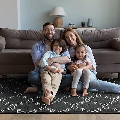 Vista 60 de HOMORE Alfombra peluda de espuma viscoelástica para sala de estar, alfombra de espuma viscoelástica de 6 x 9 pies para dormitorio de niños, alfombra